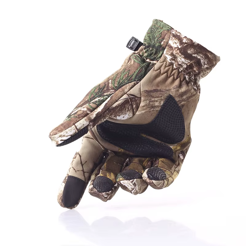Detalle de la palma antideslizante de los guantes