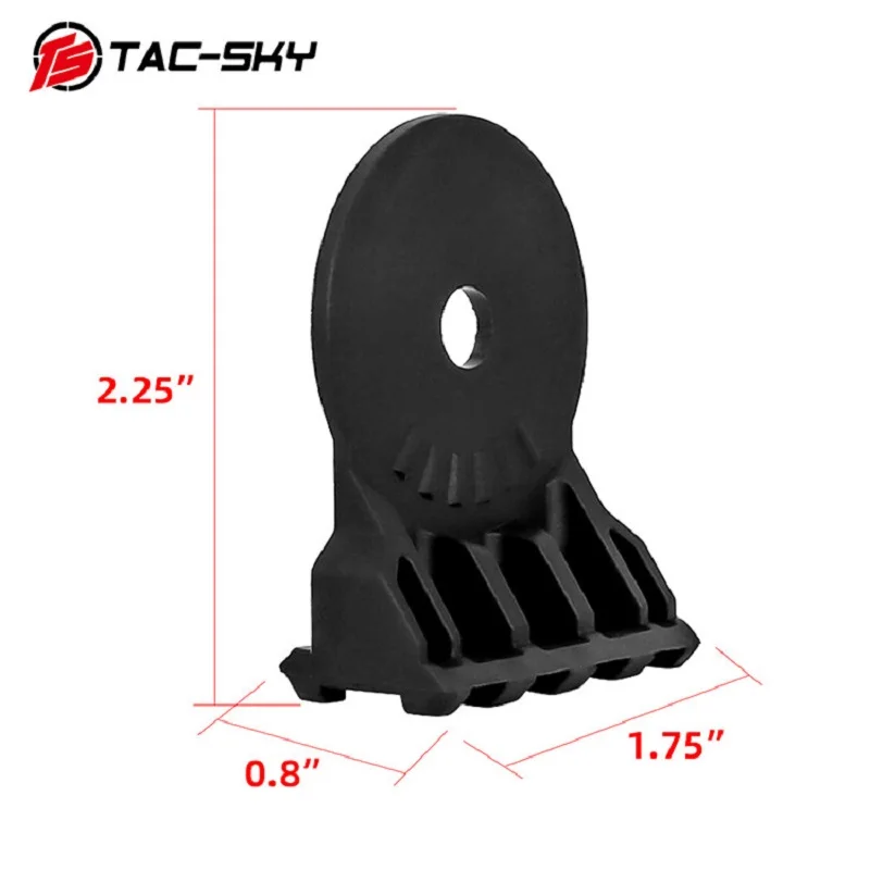 Soporte de montaje para linterna de casco con adaptador riel ARC