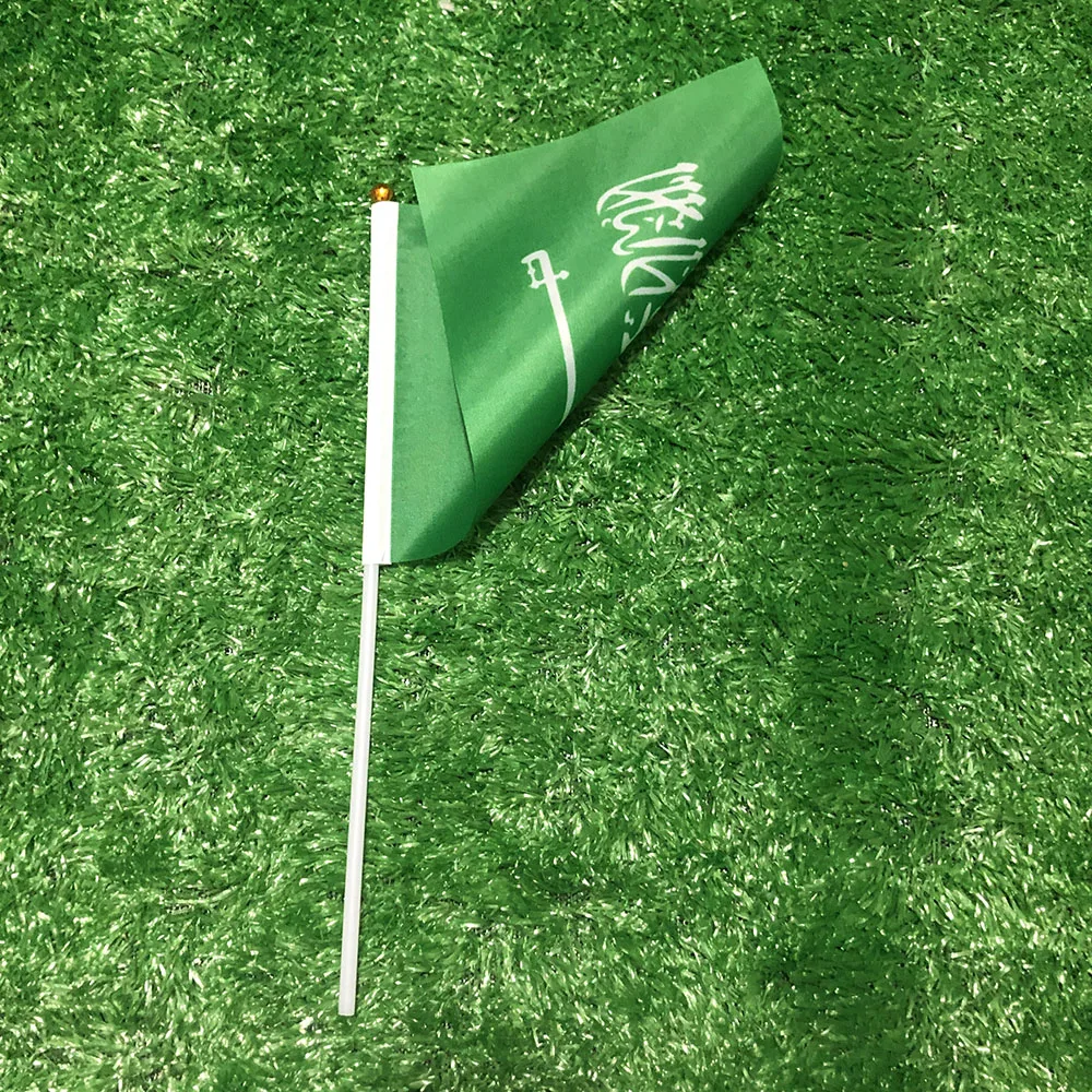 Bandera de mano Arabia Saudita poliéster doble cara