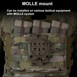 Base giratoria 360° para funda de pistola Airsoft con montaje modular