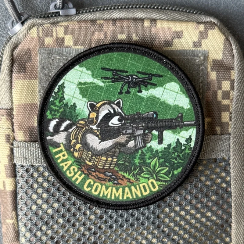 Parche táctico Trash Commando moral – gancho y bucle estampado - imagen 5