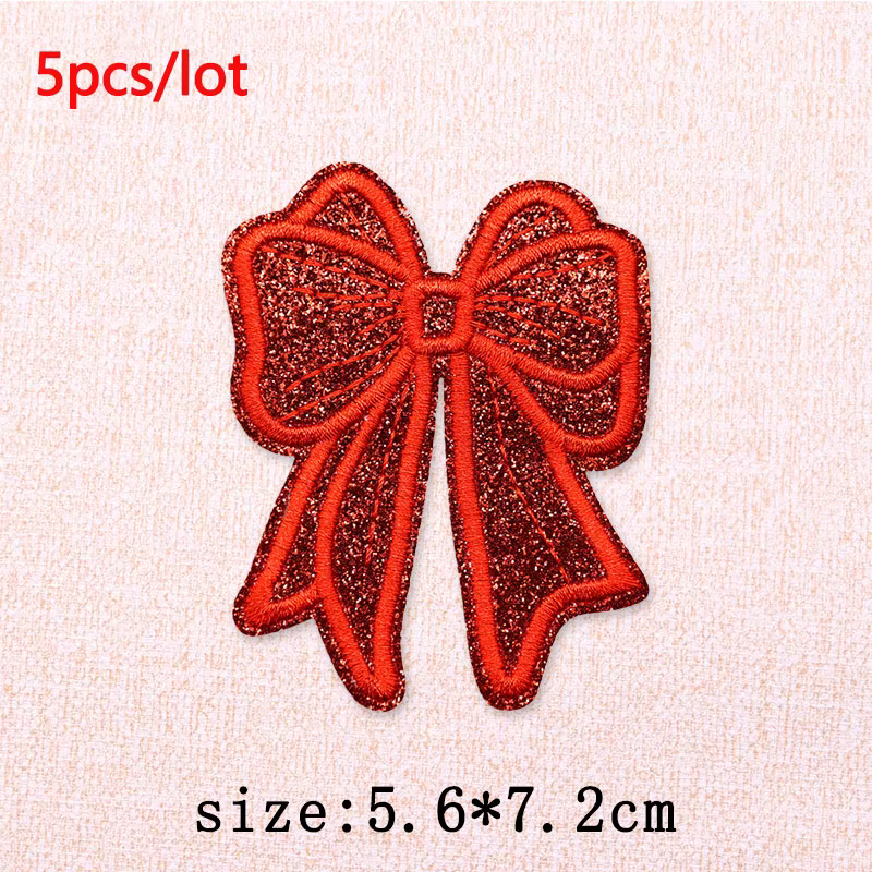 Parche termoadhesivo lazo de mariposa brillante – bordado para ropa - imagen 5
