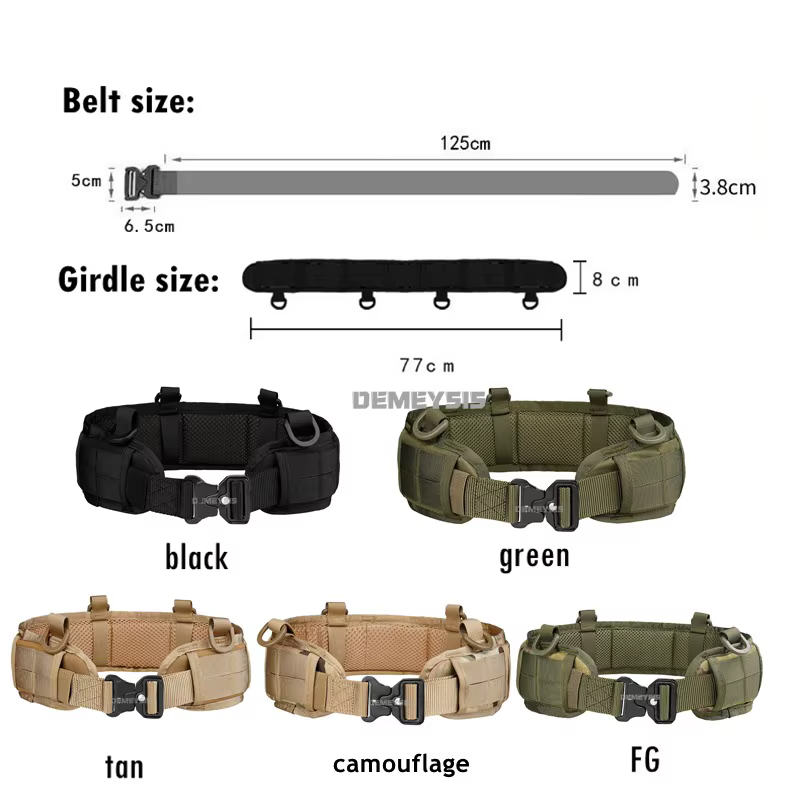 Cinturón Táctico MOLLE Airsoft Caza – Resistente y Multifuncional - imagen 2