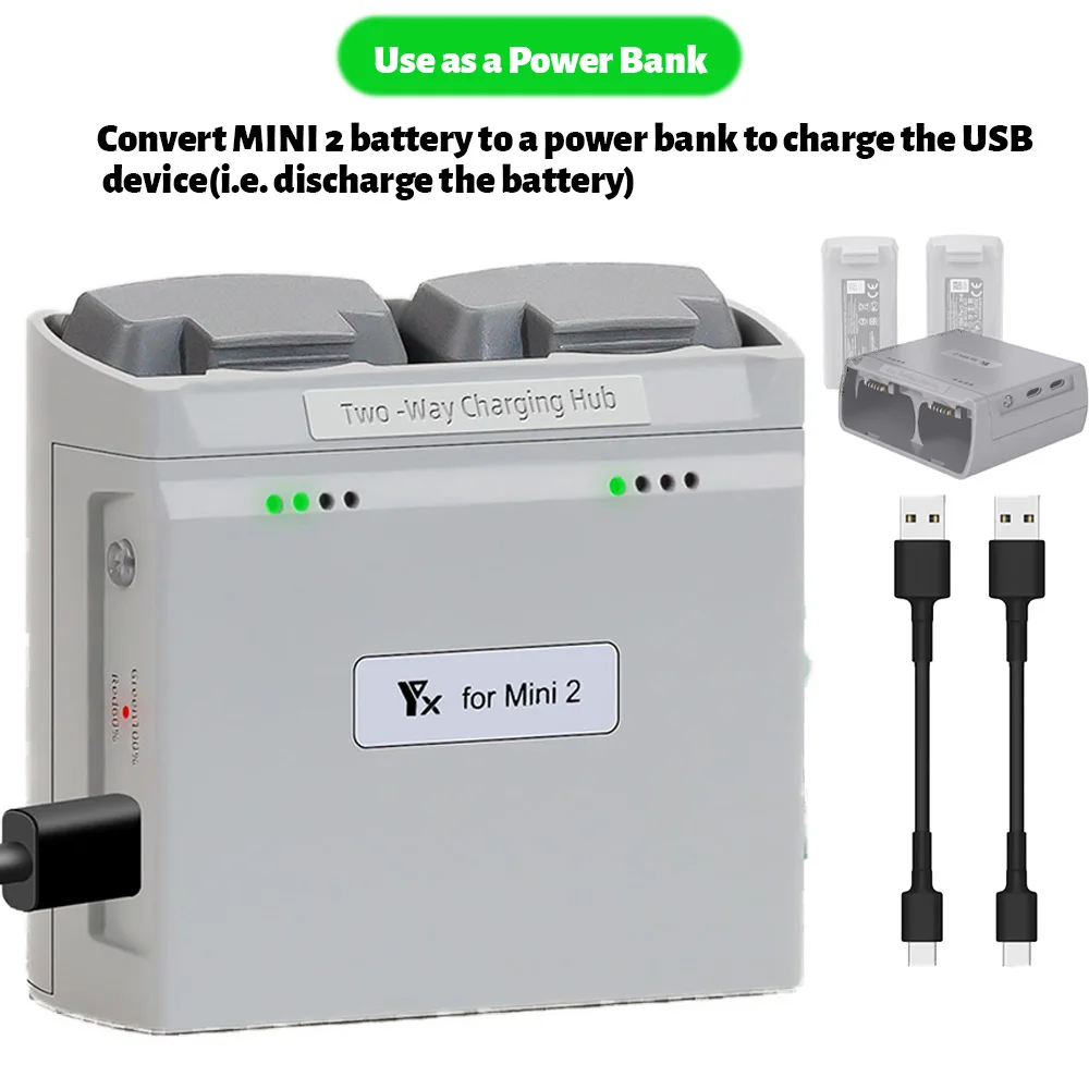 DJI Mini 2 y Mavic SE Cargador Hub bidireccional USB para drones
