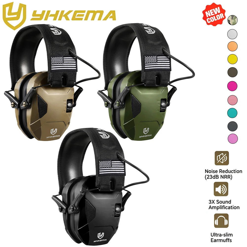 YHKEMA Orejeras Electrónicas Tiro Cancelación Activa Ruido NRR 23dB - imagen 3