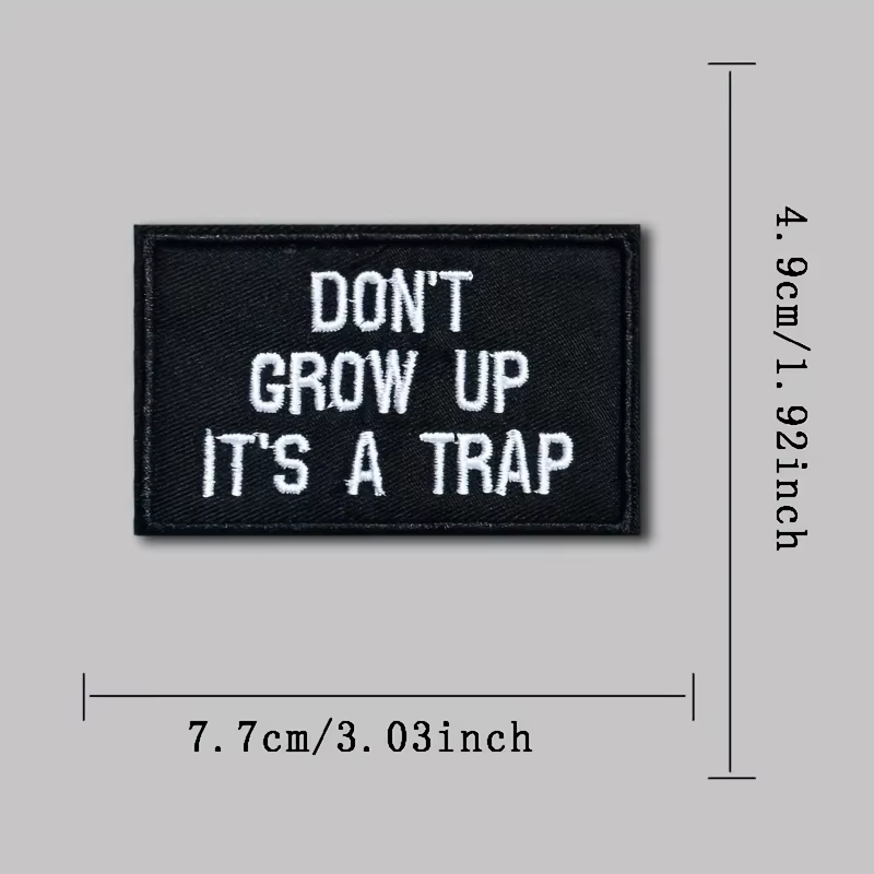 Parche velcro táctico NO GROW UP Moral para mochila MOLLE - imagen 2