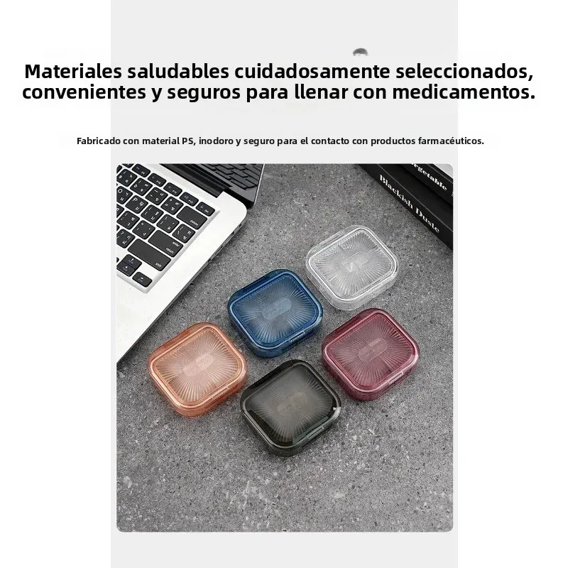Pastillero portátil con recordatorio mañana, mediodía y noche - imagen 4