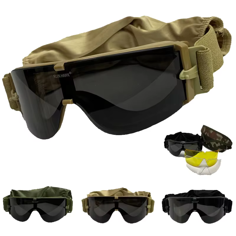 Gafas tácticas con lentes antivaho para airsoft, paintball y caza
