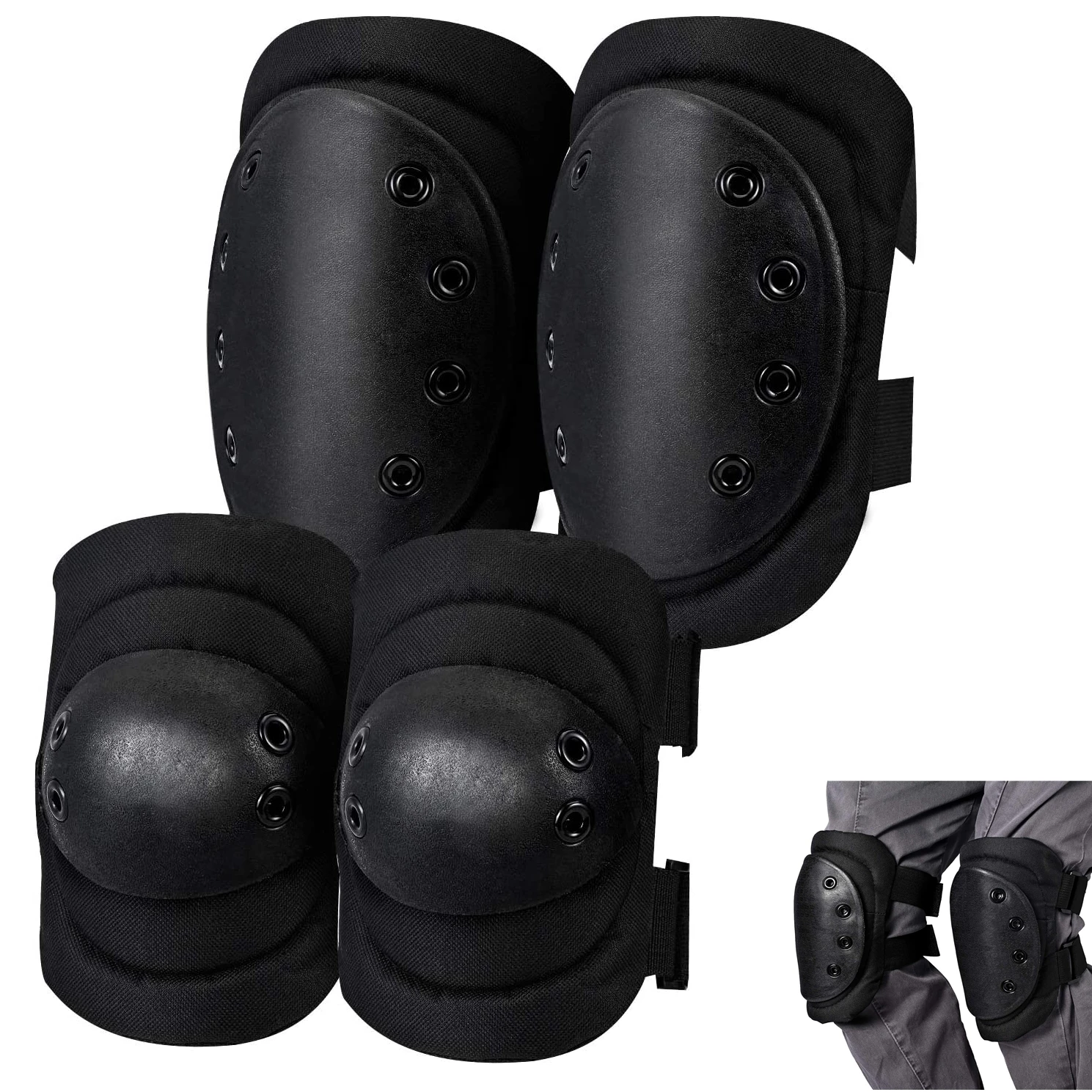 Rodilleras tácticas Airsoft y Paintball con protector de codo - imagen 3
