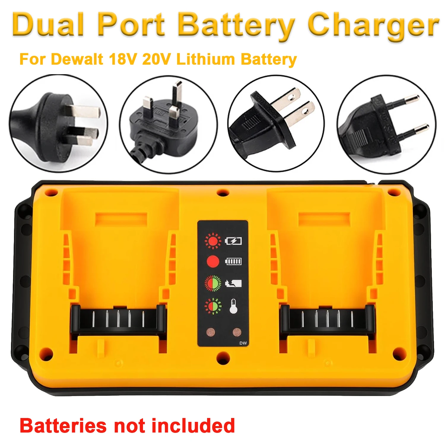 Dewalt cargador de baterías doble estación recambio