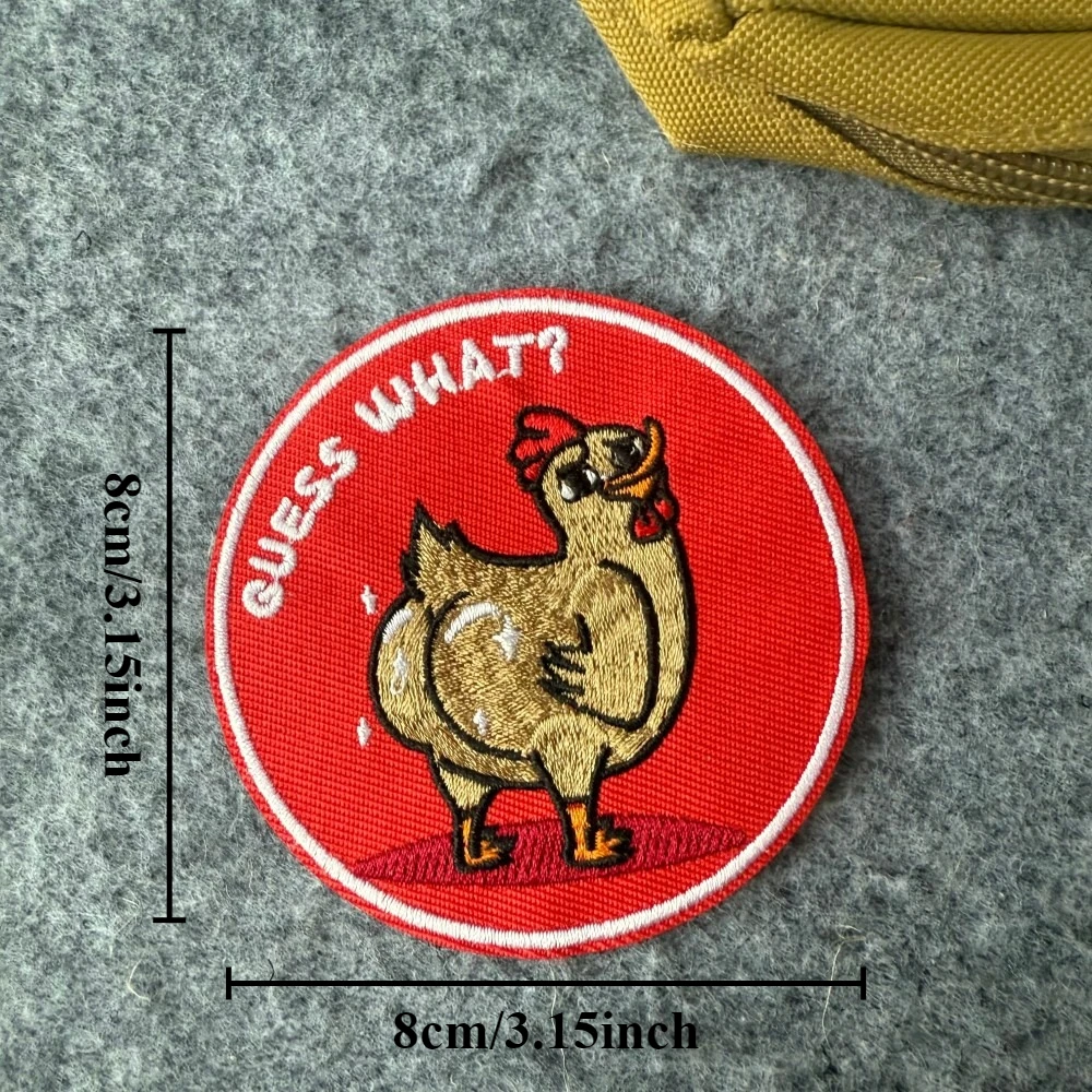 Parche táctico bordado Adivina qué – Pollo con velcro - imagen 4