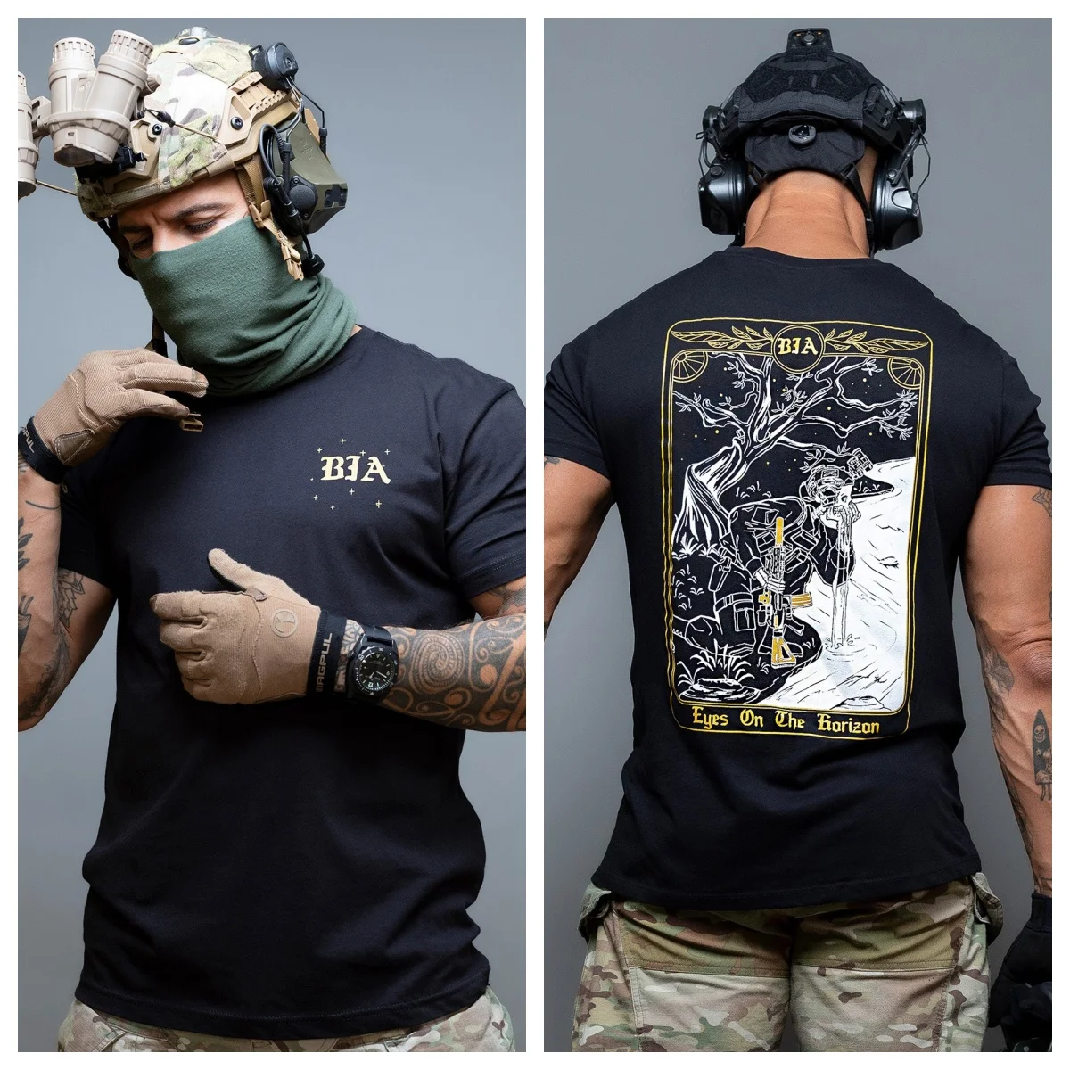 Camiseta algodón deportiva urbana con estampado Mirada al horizonte - imagen 3