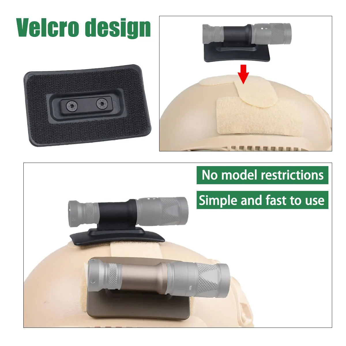 Soporte Táctico SureFire para Casco - Linterna CNC Aluminio - imagen 5