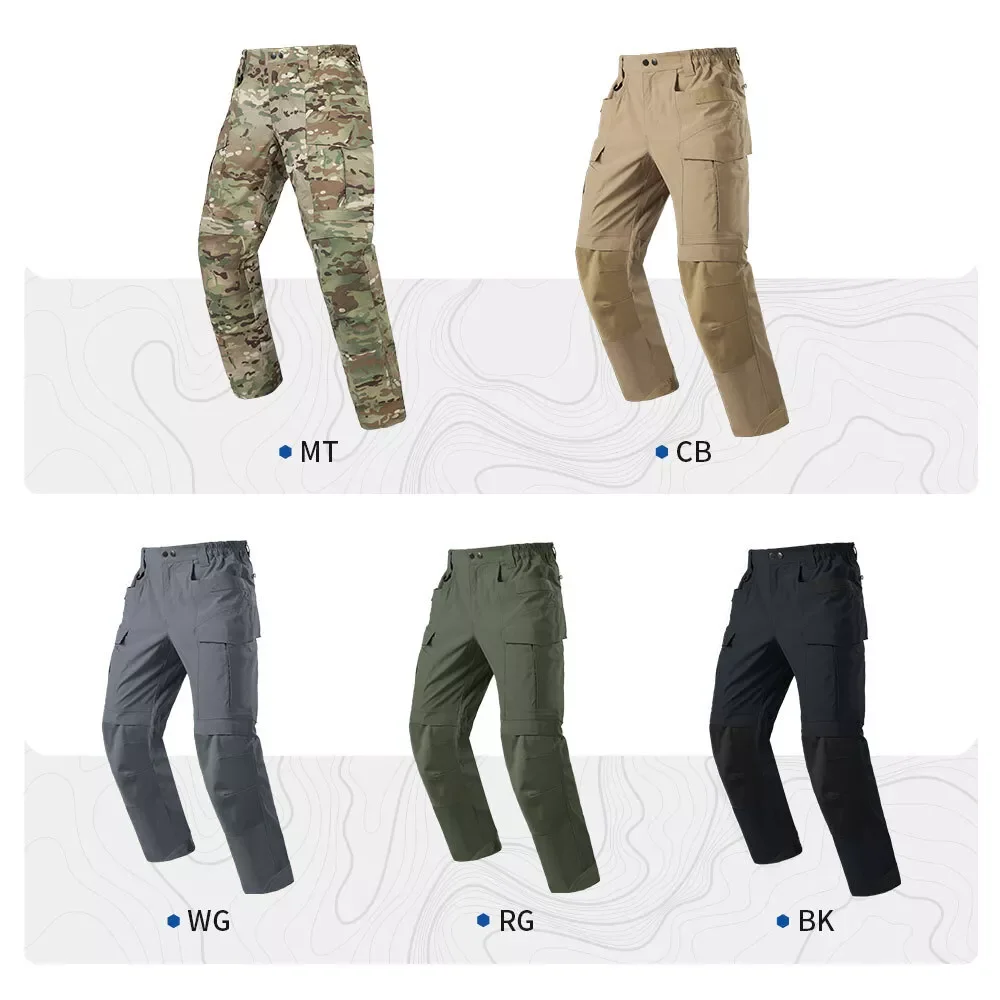 Pantalones tácticos mostrando detalle de rodilleras y tejido
