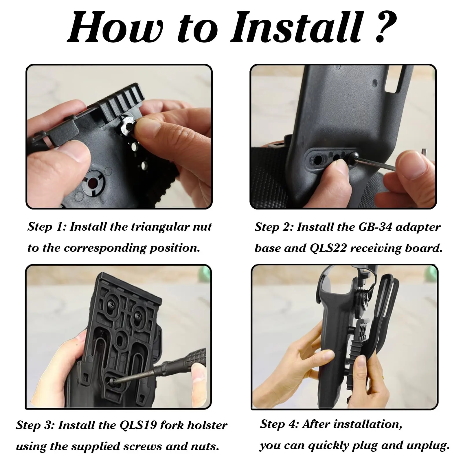 QLS19 Accesorios montaje táctico sistema bloqueo rápido para funda - imagen 3