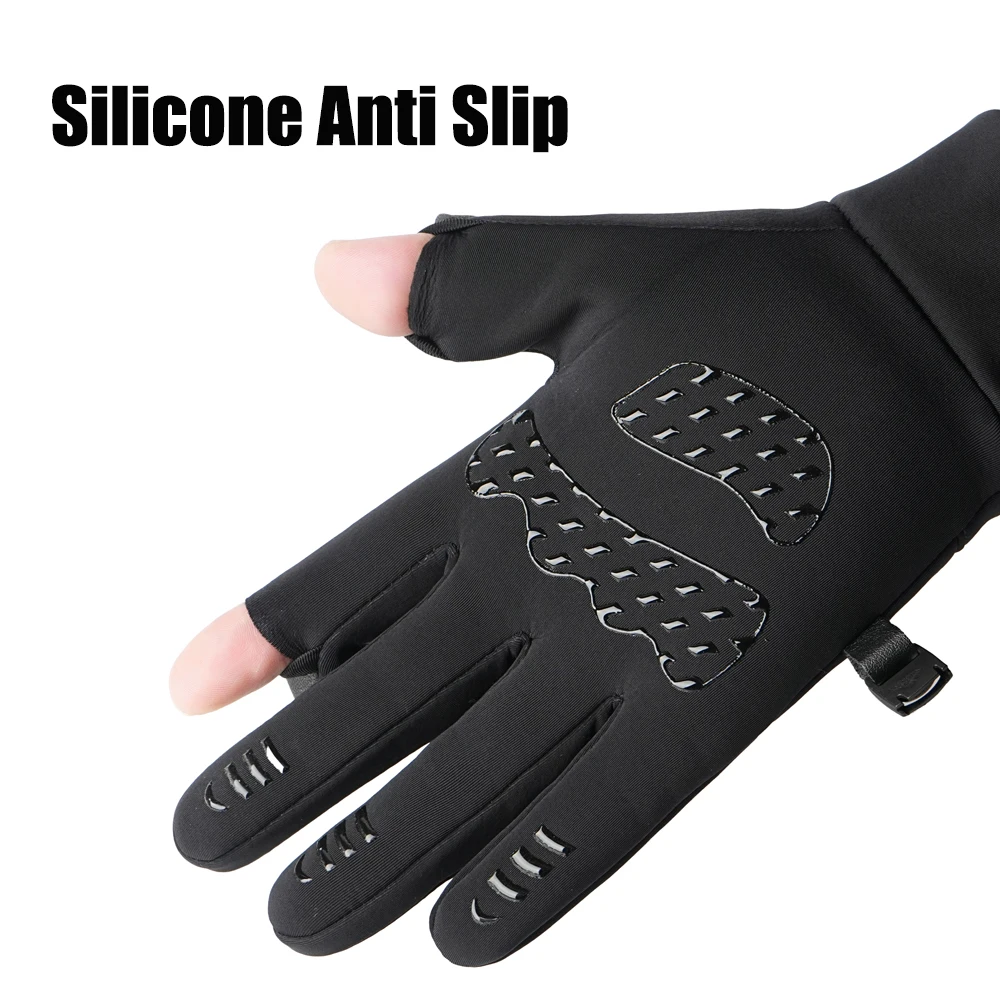 Guantes táctiles térmicos cortaviento para invierno al aire libre - imagen 2