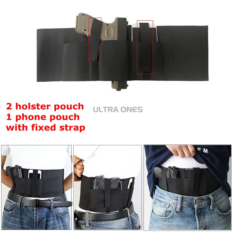 Funda táctica para pistola ambidiestra tipo cinturón riñonera oculta - imagen 4
