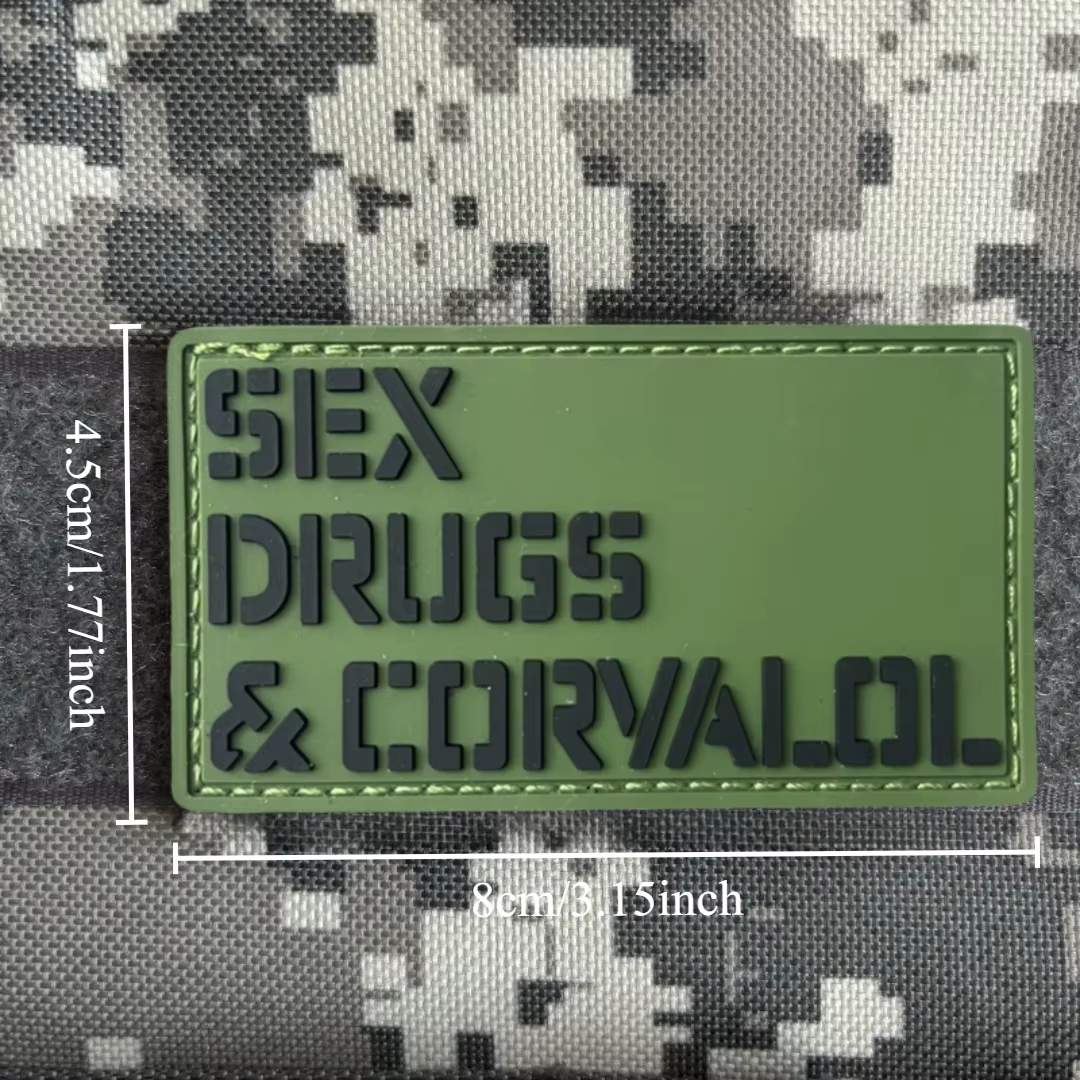 Parche táctico insignia moral Sex y Corvalol con Velcro PVC - imagen 5
