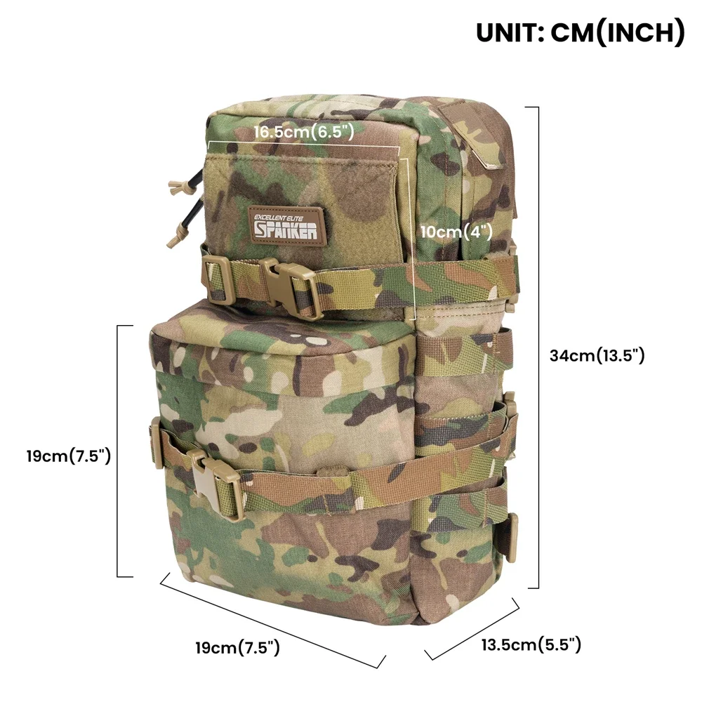 Bolsa hidratación táctica ELITE SPANKER MOLLE porta-vejiga caza - imagen 3