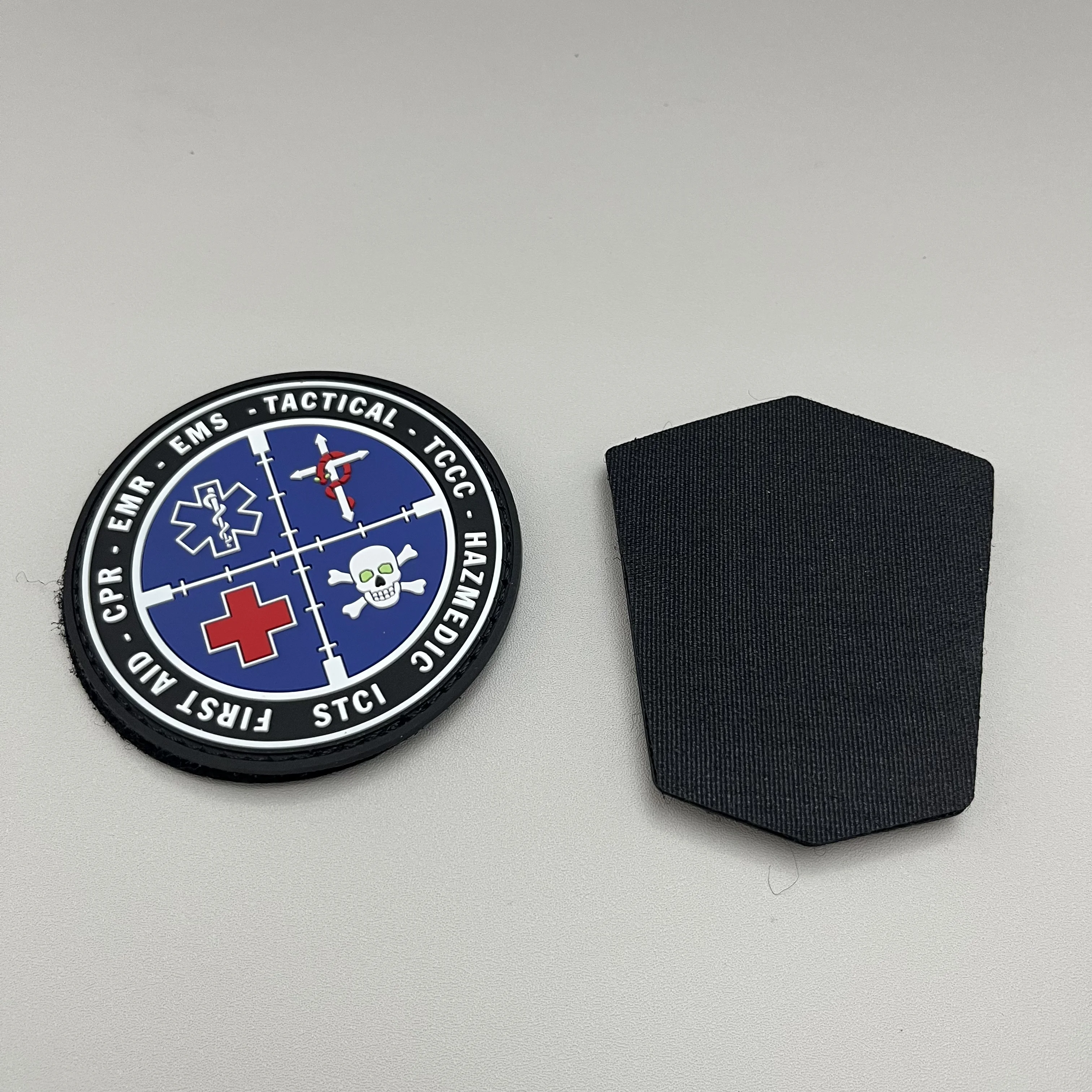 Parche táctico de PVC con gancho y bucle para coser personalizado