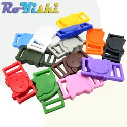 Hebillas de seguridad plásticas cabeza de gato multicolor para collar