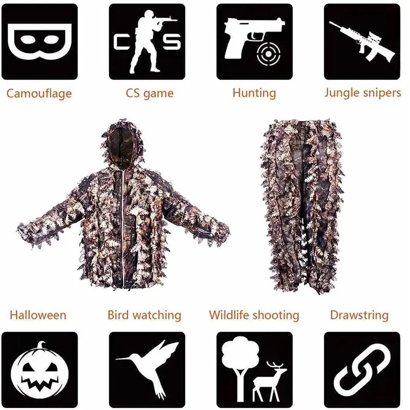 Camuflaje ghillie verde para bosque