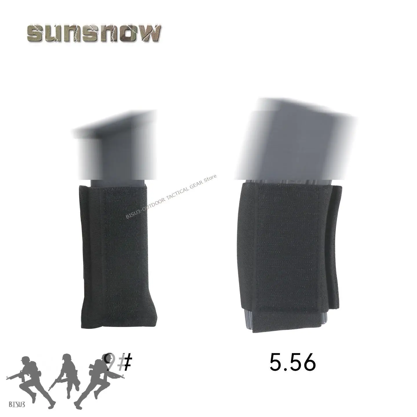 Chaleco táctico SUNSNOW con bolsa para cargadores elástico ligero
