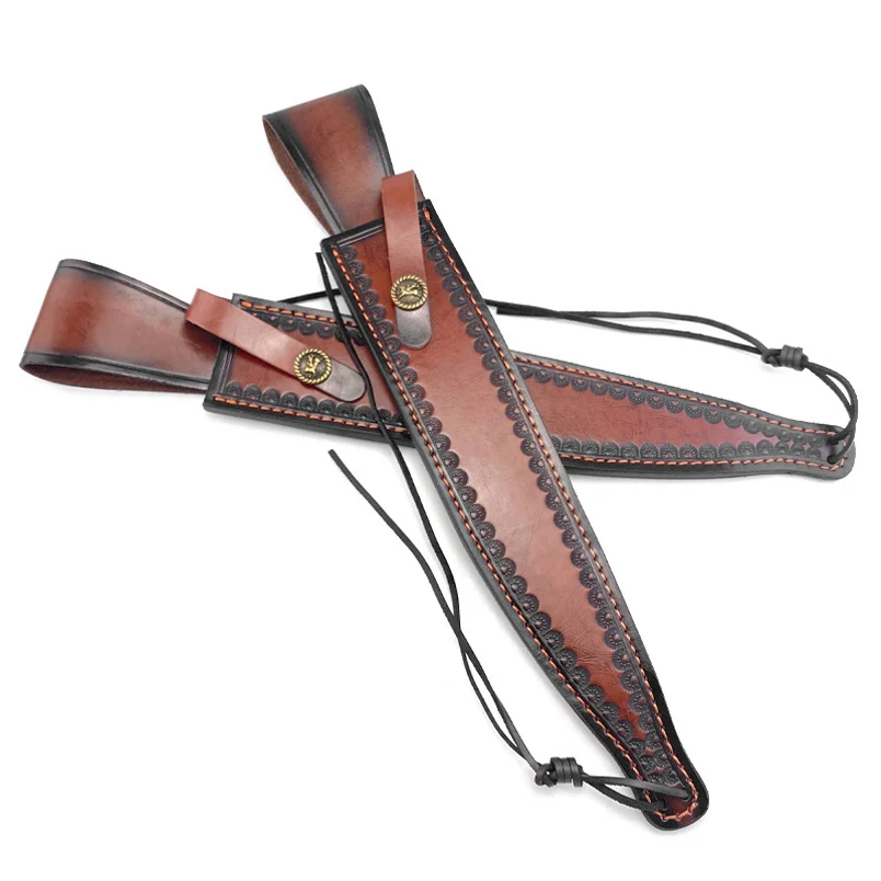 Funda de cuero para cuchillo de hoja fija con hebilla