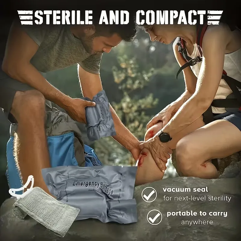 Venda israelita compresiva táctica - Kit primeros auxilios trauma outdoor - imagen 5
