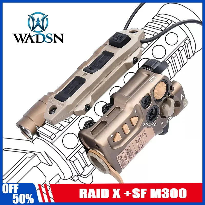 WADSN Apuntador láser IR metálico para Picatinny RAID X NGAL