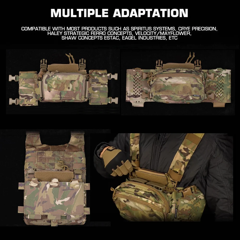 Chaleco táctico Airsoft MOLLE portaplaca con bolsa interna - imagen 4