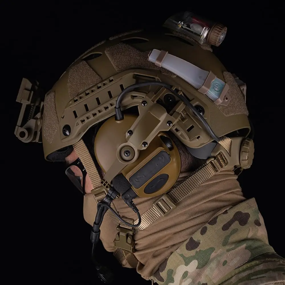 Adaptador riel Picatinny casco Airsoft – Montaje orejera táctica - imagen 3