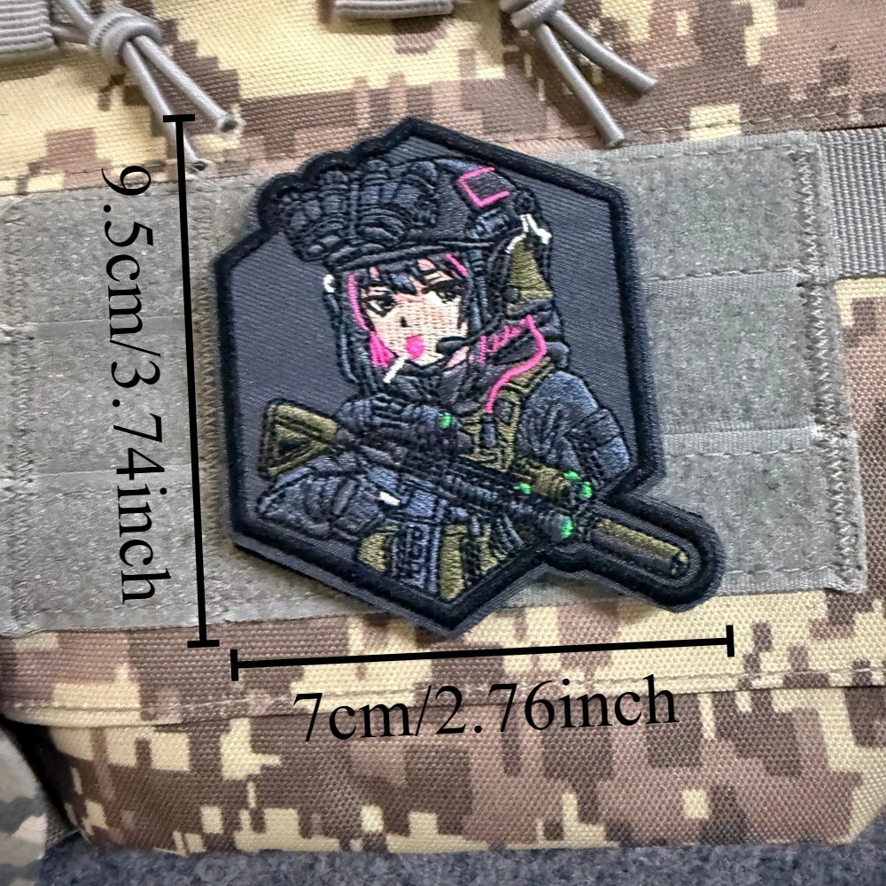 Parche táctico chica visión nocturna – velcro para casco y mochila - imagen 4