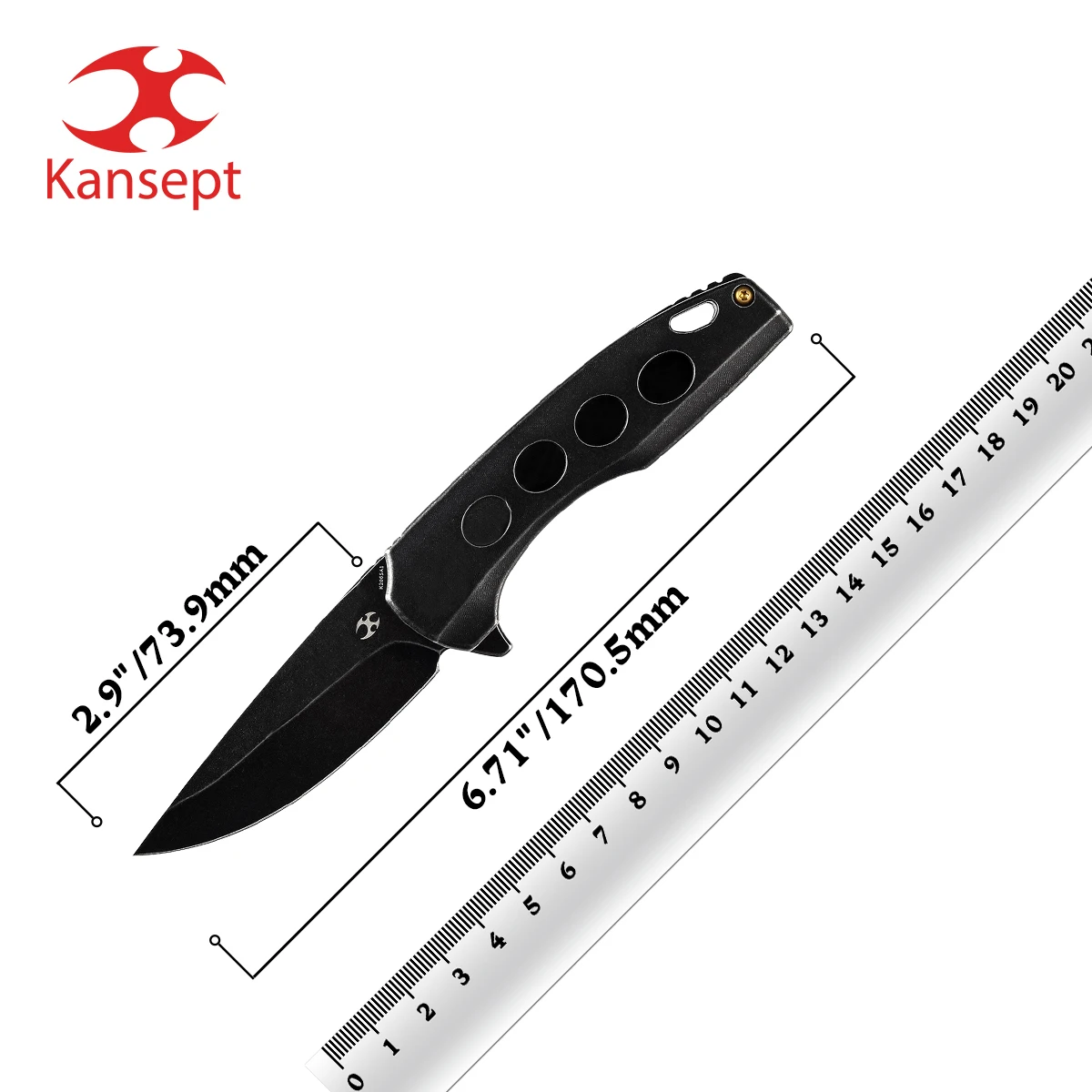 Kansept K2065 Cassowary: navaja plegable S35VN con mango de titanio - imagen 5