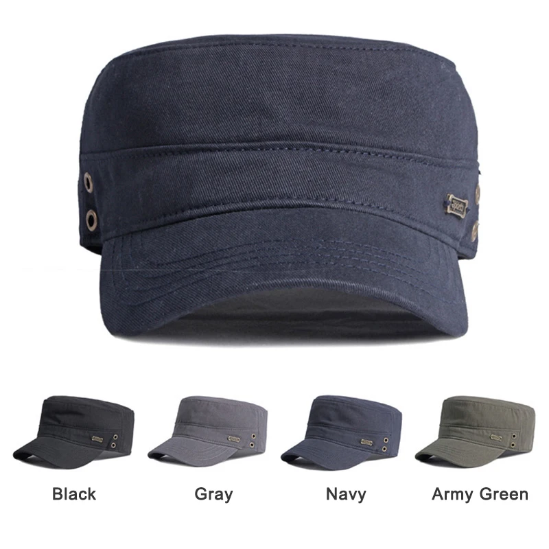 Gorra táctica militar de algodón negra con visera metálica ajustable - imagen 4