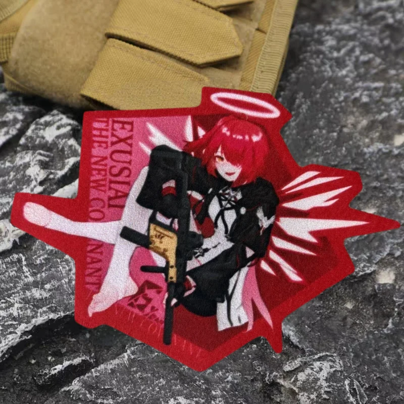 Parche táctico de chica anime con pistola para chaleco MOLLE - imagen 4