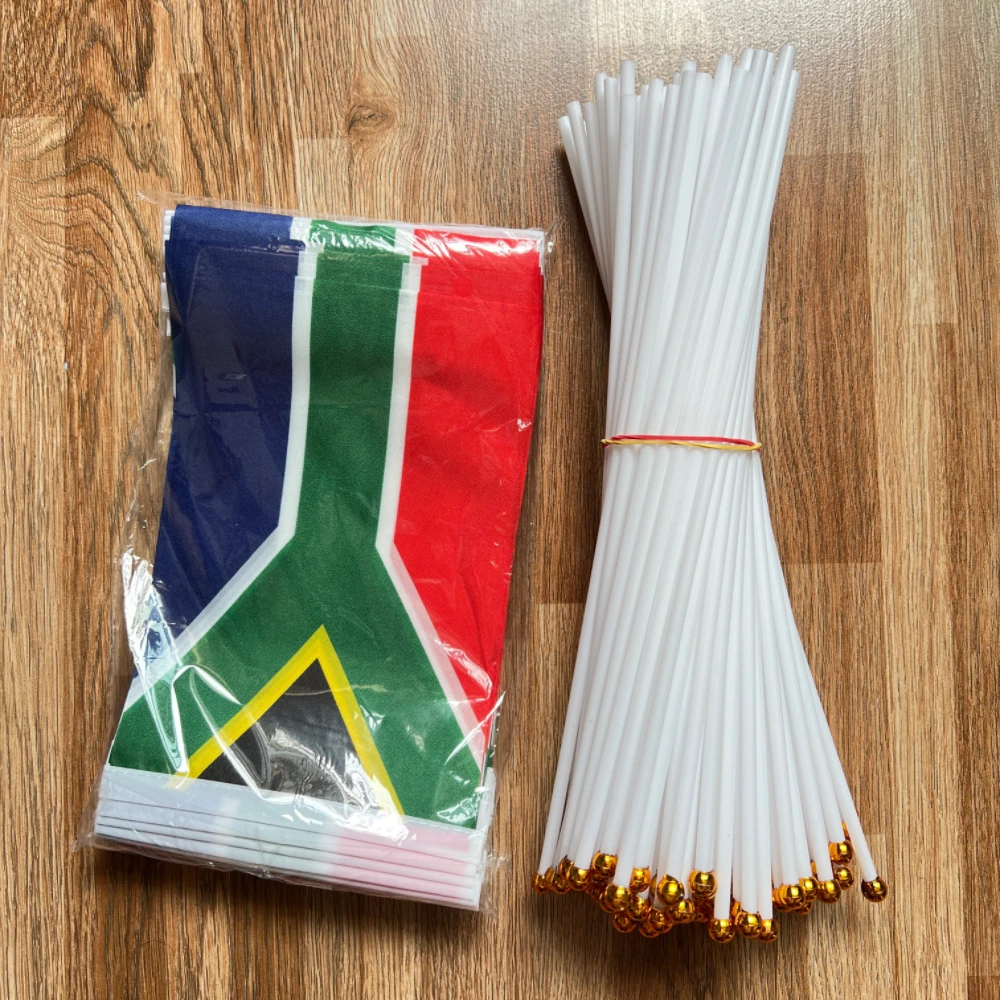 Pack de banderas de Sudáfrica apiladas