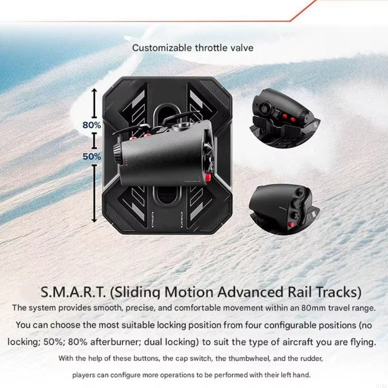 Simulador de vuelo con base metálica y control multifunción - imagen 4