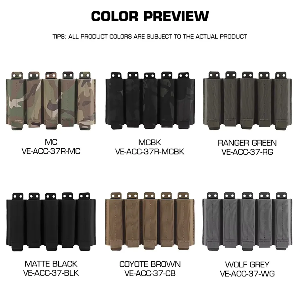 Portacargador MOLLE táctico para pistola 9mm, panel frontal chaleco - imagen 3