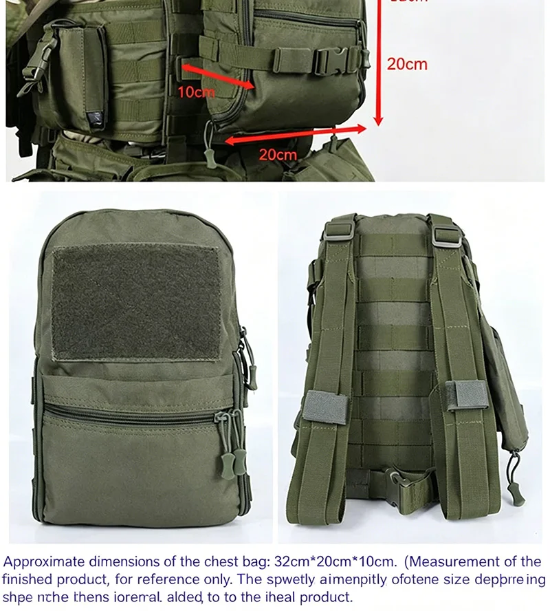 Mochila táctica compacta camuflaje exterior MOLLE – Asalto pequeña - imagen 4