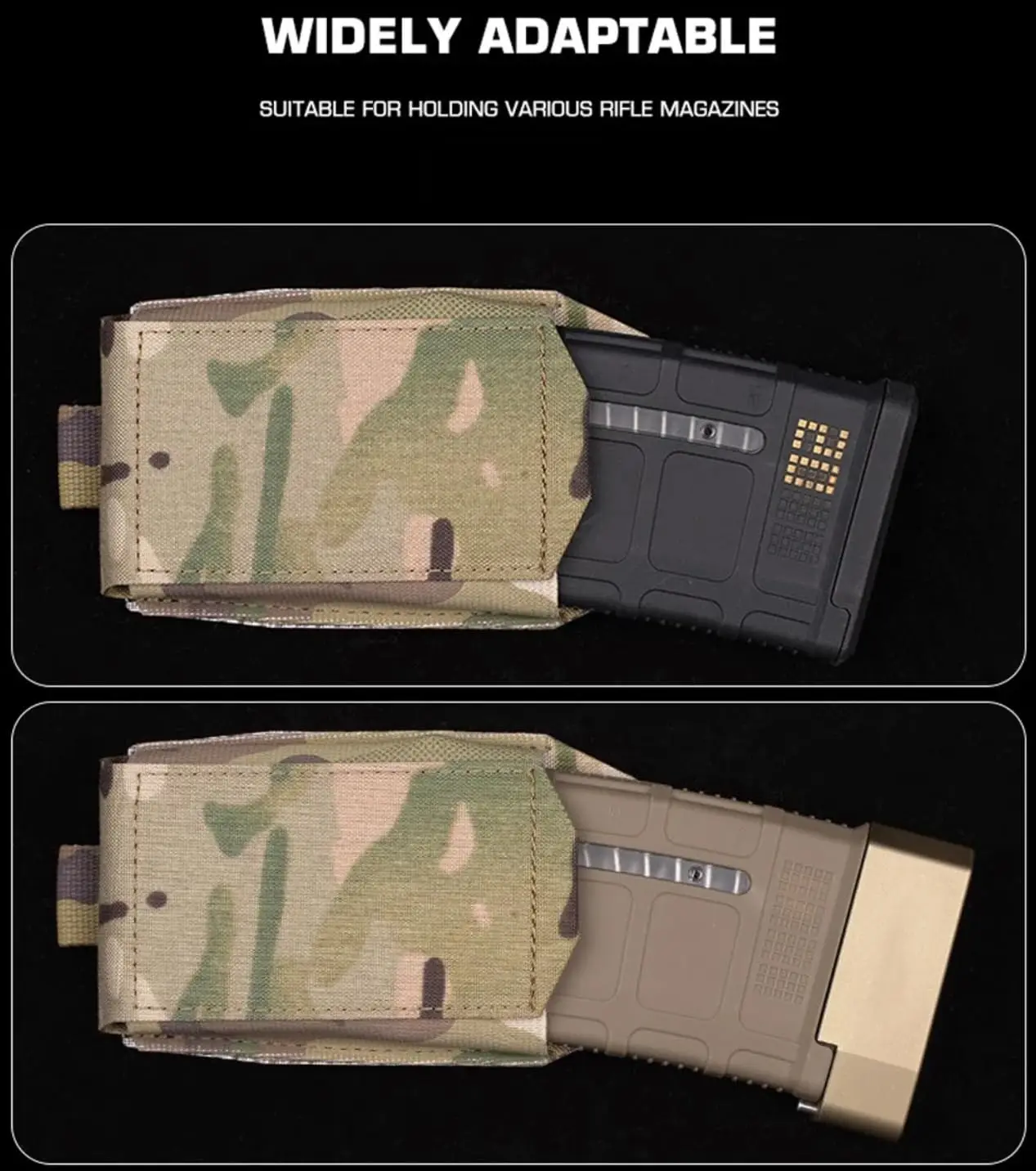 Bolsa táctica horizontal para cargadores de rifle MOLLE Airsoft - imagen 5