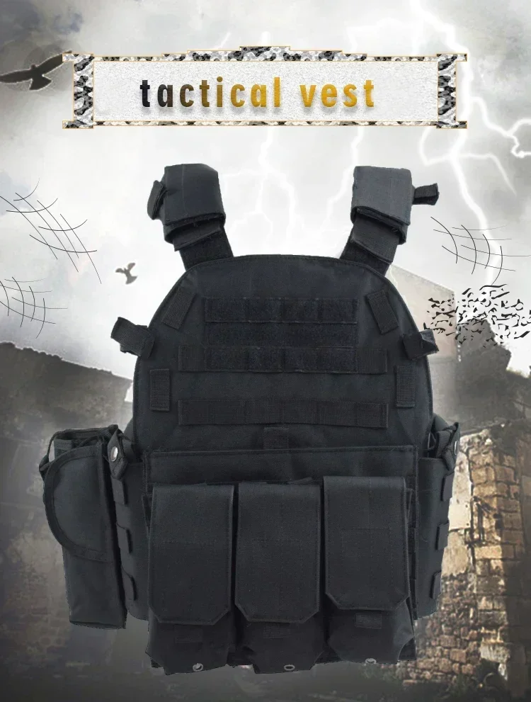 Chaleco táctico con detalles MOLLE