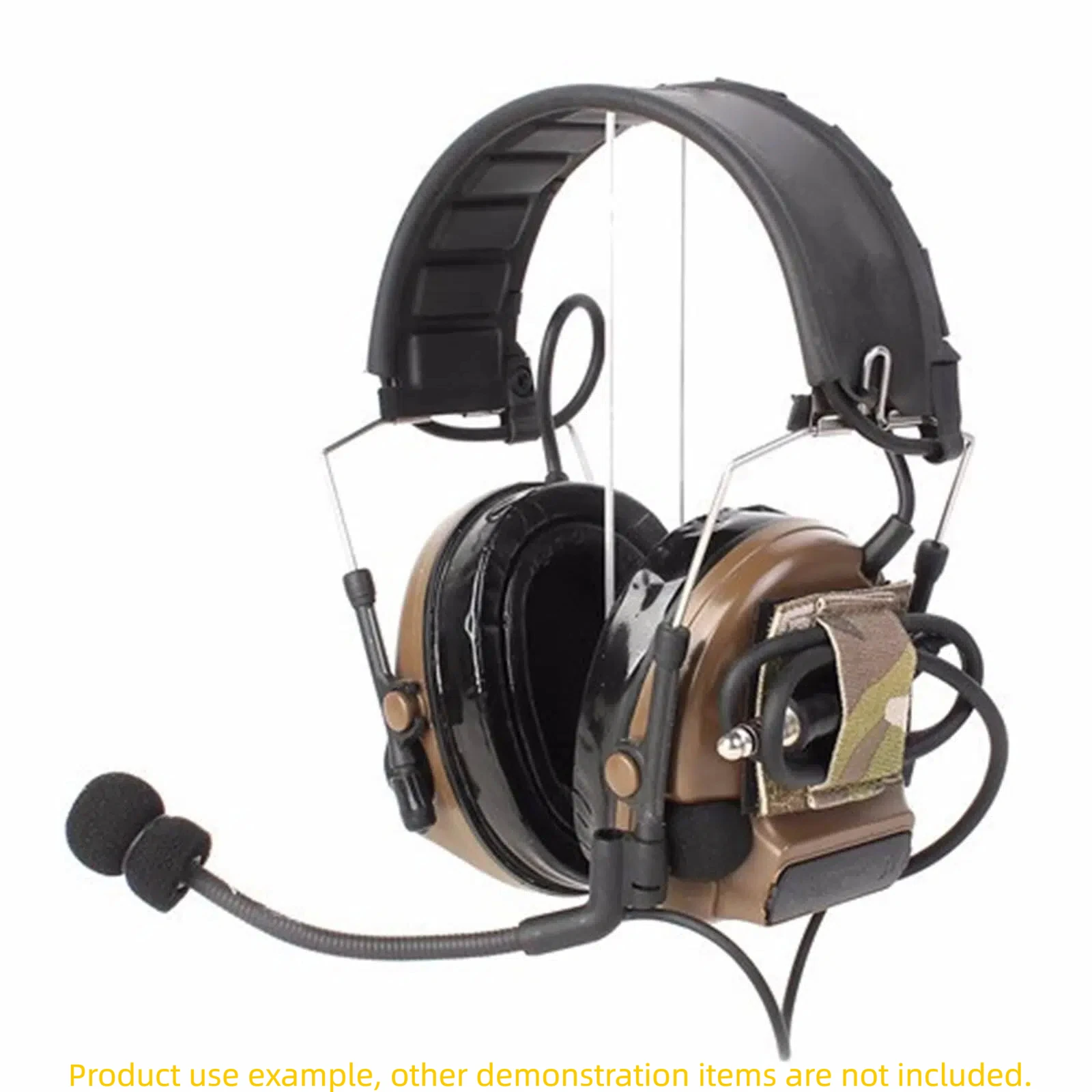 Correa elástica organizadora de cables para casco táctico con Velcro - imagen 2