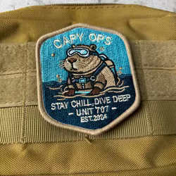 Capy Ops parche táctico Capybara buzo Stay Chill, velcro