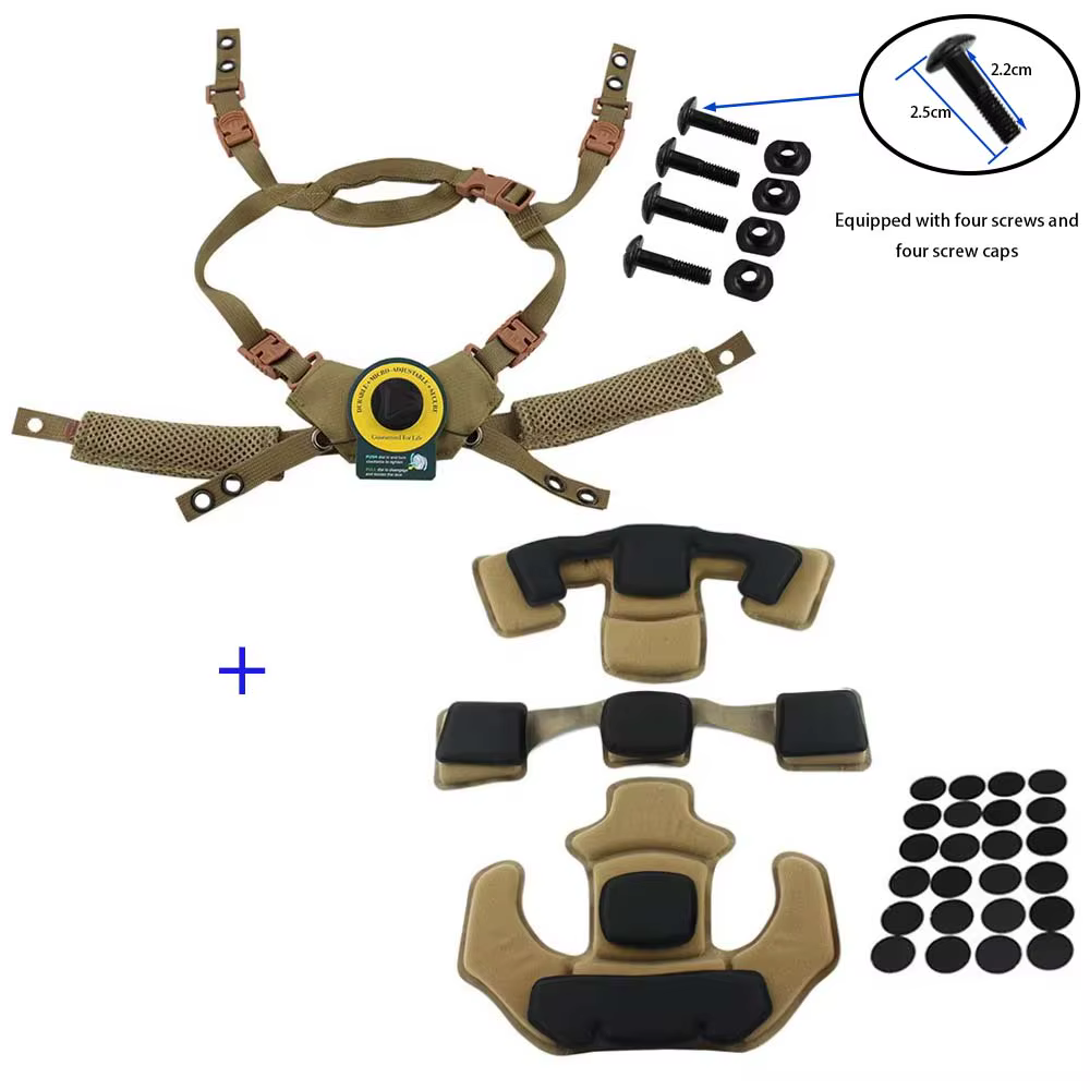 Sistema suspensión casco táctico con espuma y correas ajustables - imagen 5