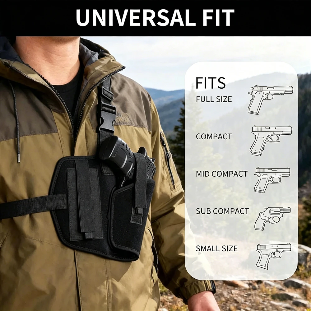 Funda táctica pistola oculta pecho con correa ajustable universal - imagen 2