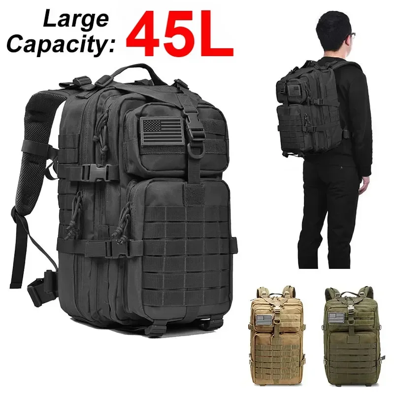 Mochila táctica Molle impermeable tipo Bug Out para senderismo y caza