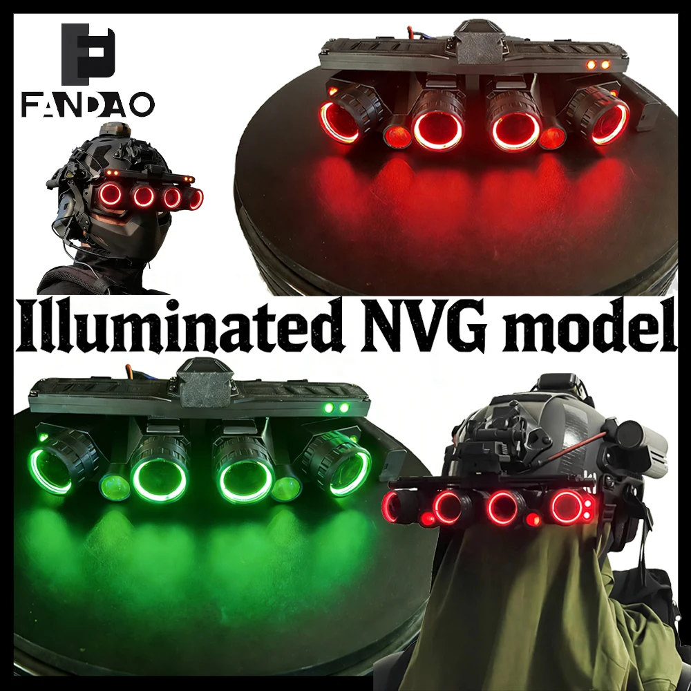 NVG visión nocturna táctica para casco, luz roja y verde iluminada