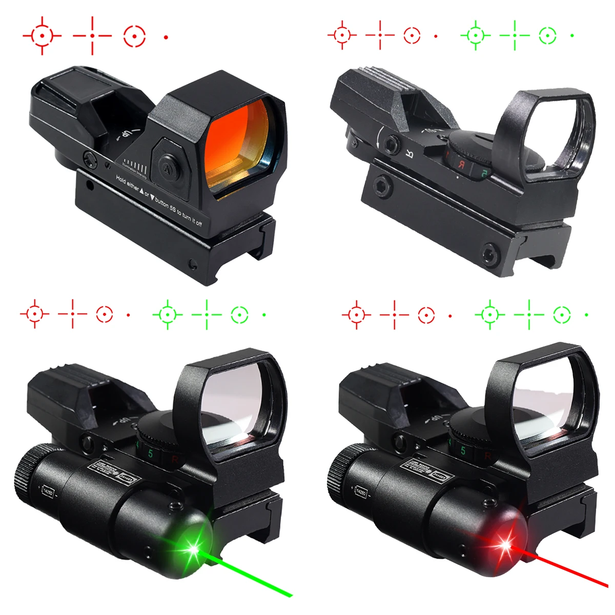 Mira táctica HD101 punto rojo y láser para airsoft - imagen 4