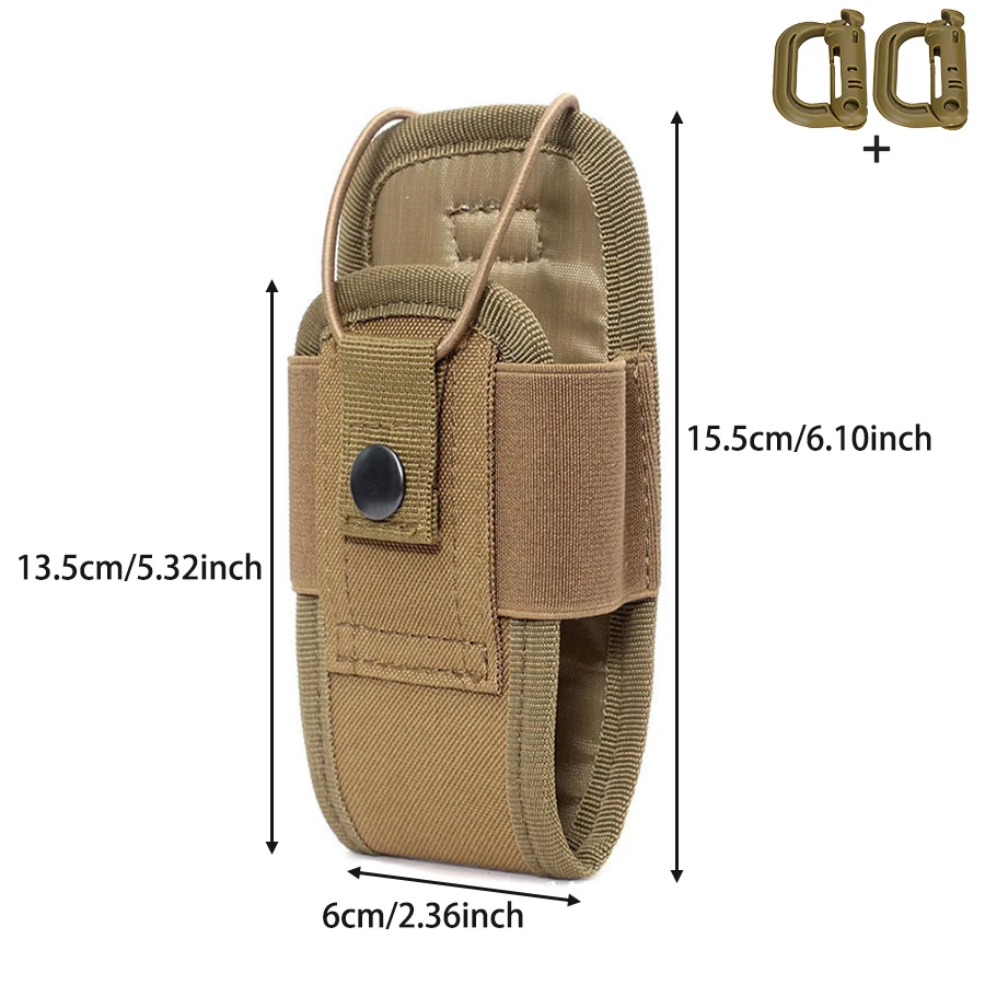 Bolsa táctica colgante de nailon elástico para walkie talkie - imagen 2